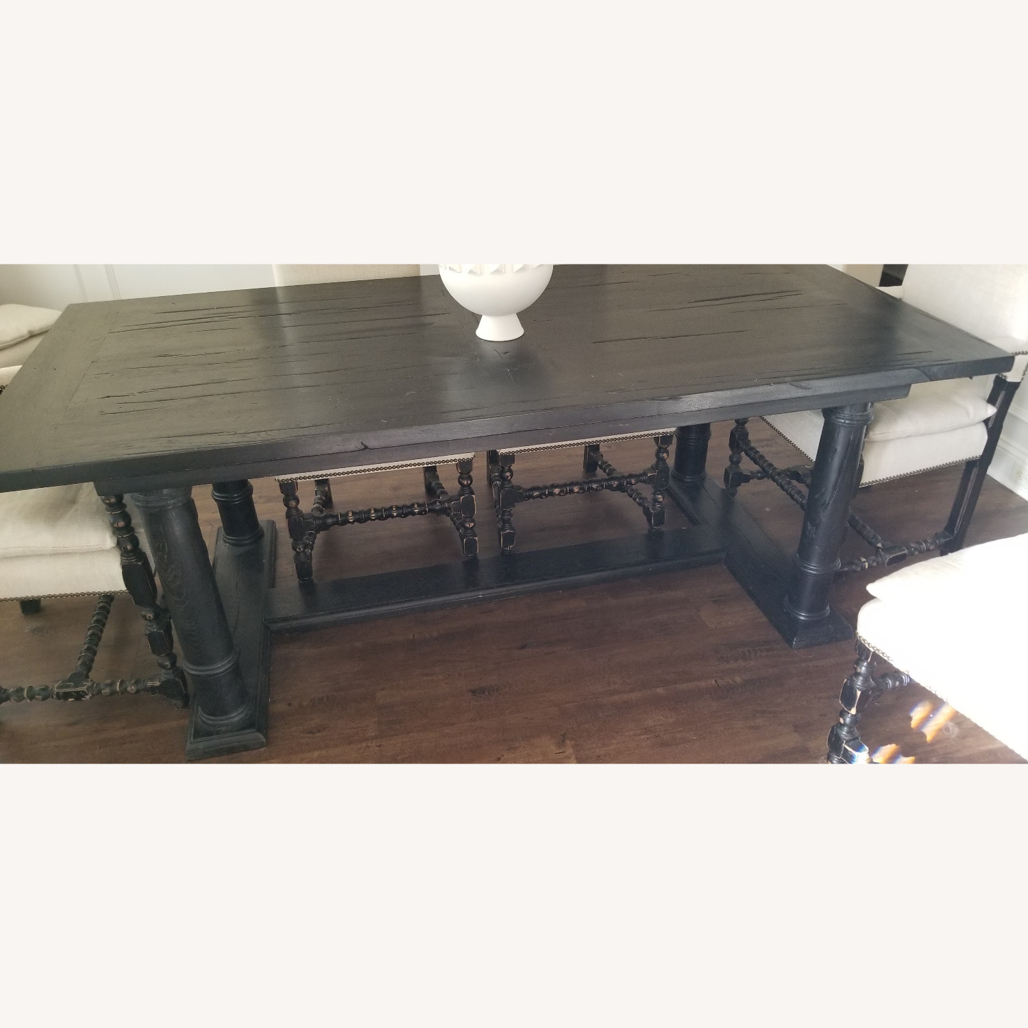 Restoration Hardware Black Wood Dining Set - image-2