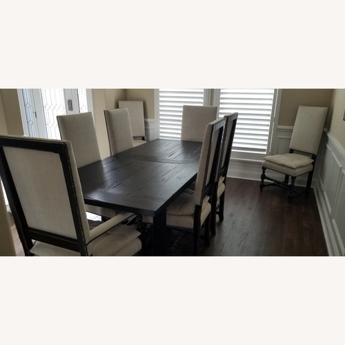 Used Restoration Hardware Black Wood Dining Set for sale on AptDeco