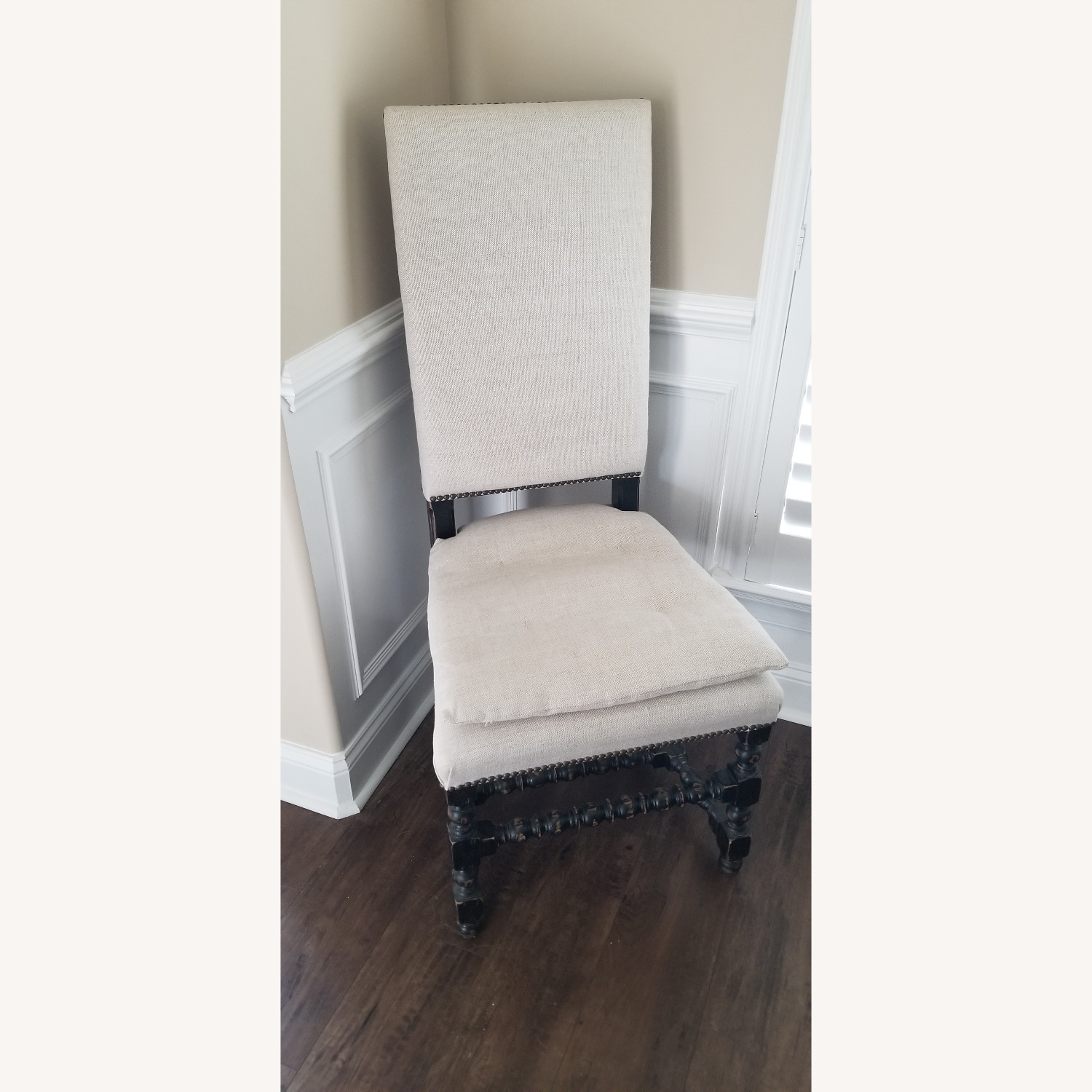 Restoration Hardware Black Wood Dining Set - image-9