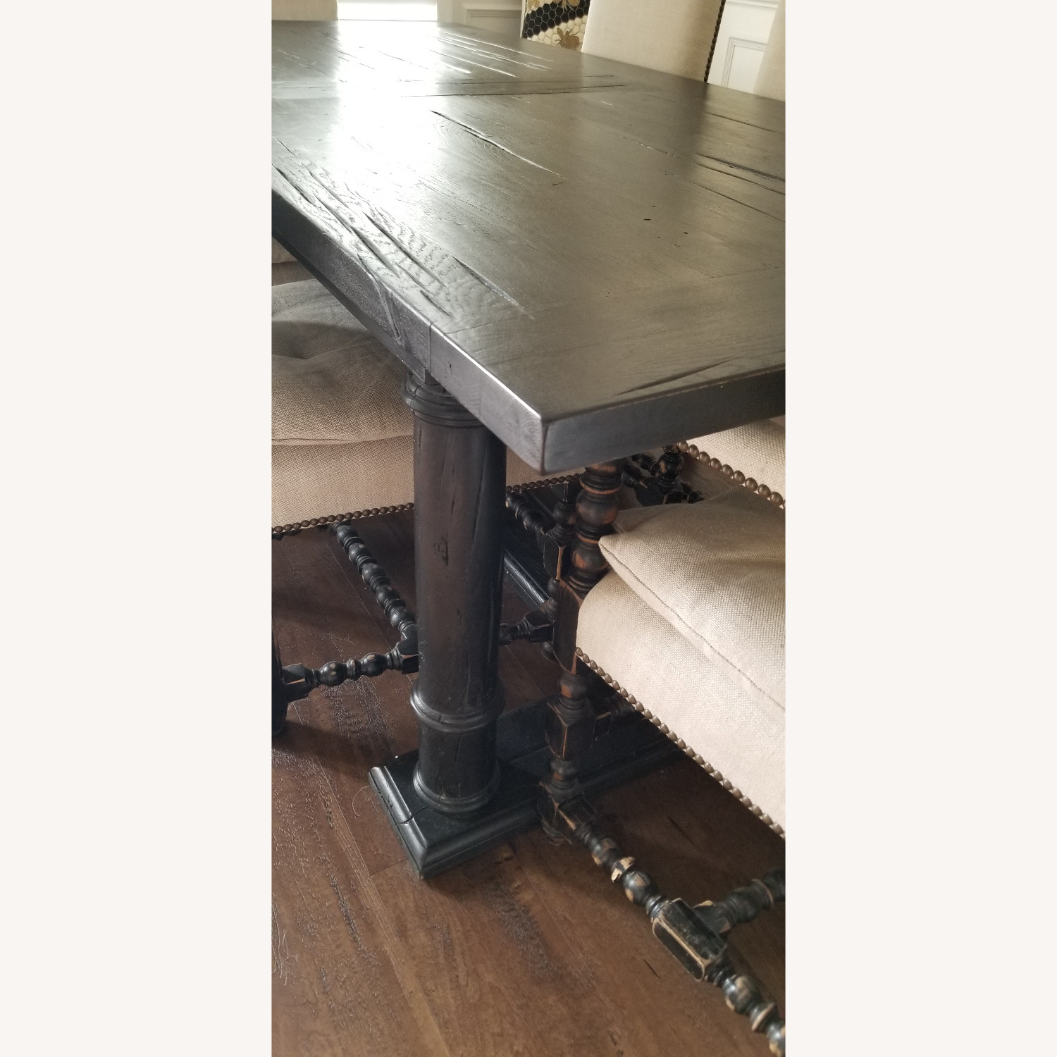 Restoration Hardware Black Wood Dining Set - image-8