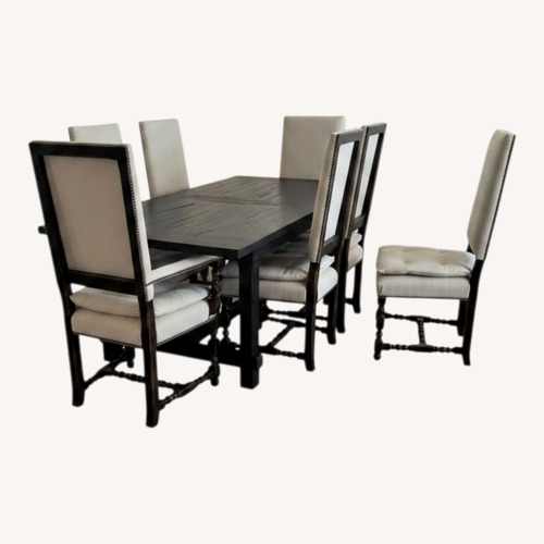 Used Restoration Hardware Black Wood Dining Set for sale on AptDeco