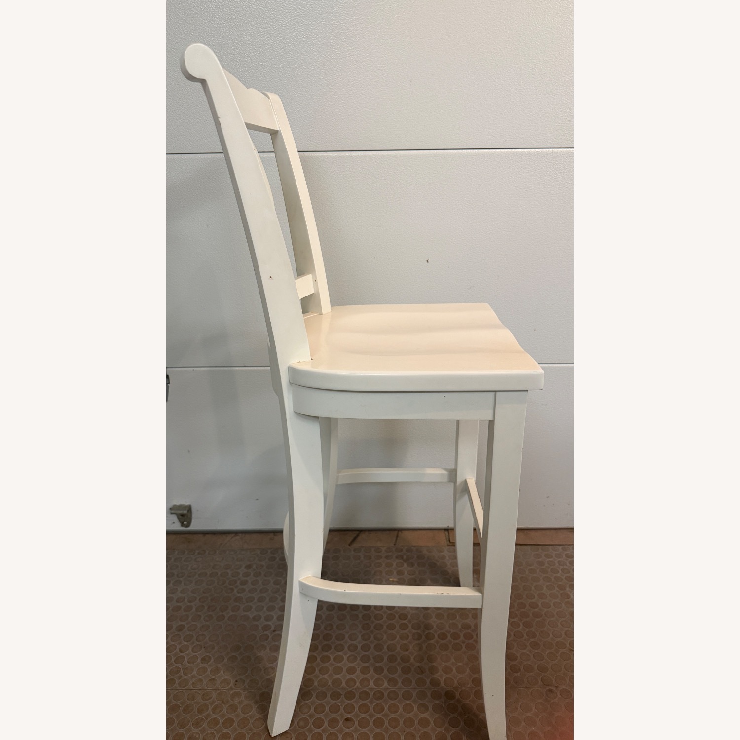 Crate & Barrel Vintner White Stools - image-2