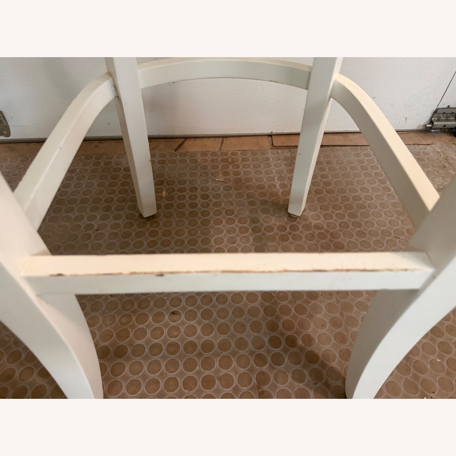 Crate & Barrel Vintner White Stools - image-3