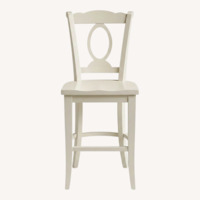 Crate & Barrel Vintner White Stools
