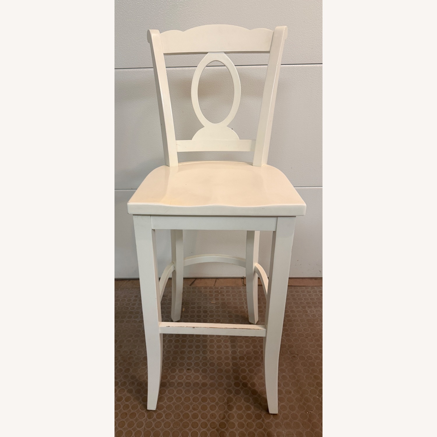 Crate & Barrel Vintner White Stools - image-1