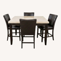 Pub Style Dining Table W/ 6 Pub Chairs