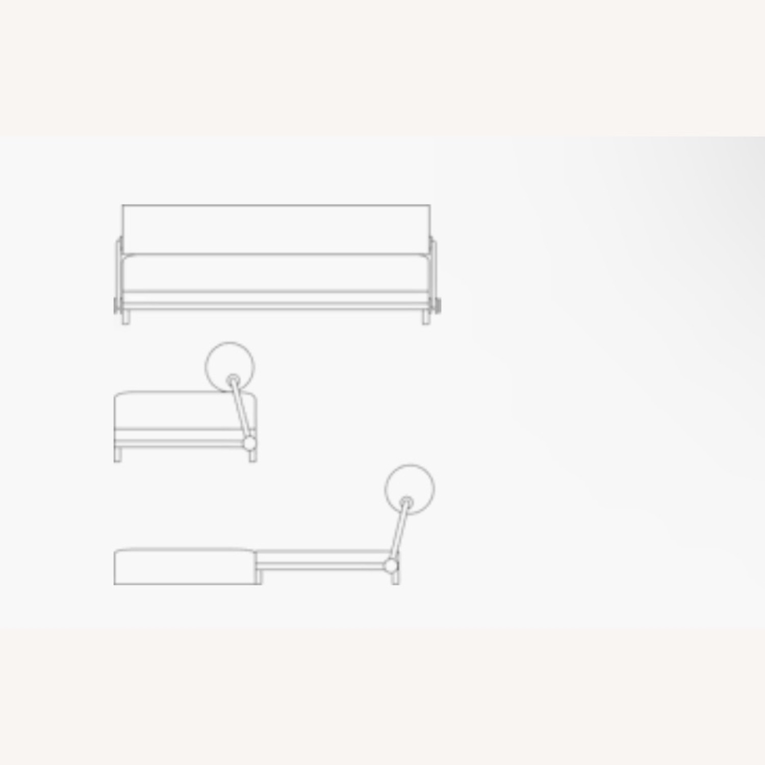 Design Within Reach Gray Sleeper Sofa - image-10