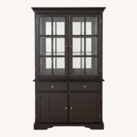 Black Wood China Closet 
