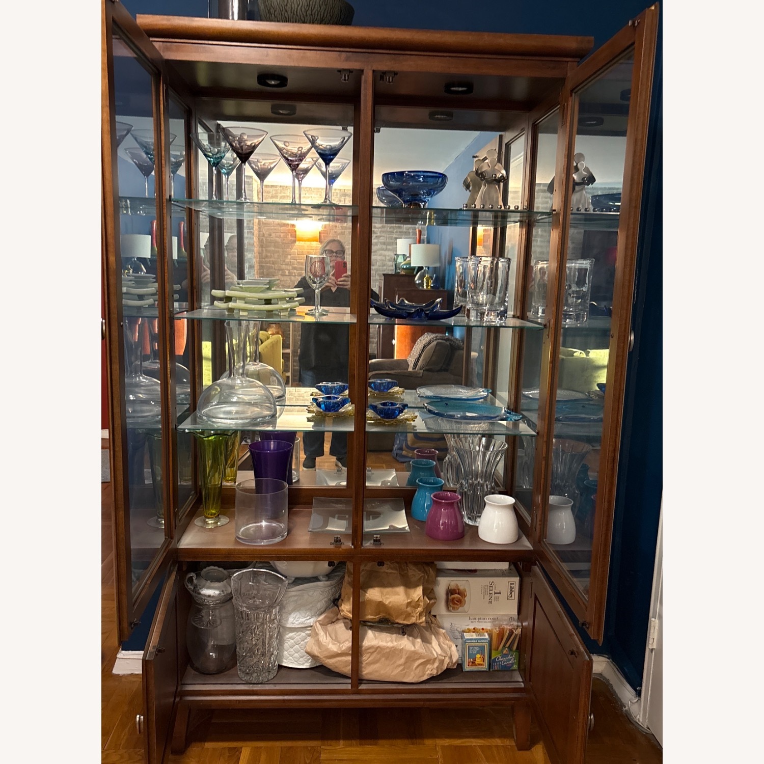 Ethan Allen Curio Cabinet - image-2
