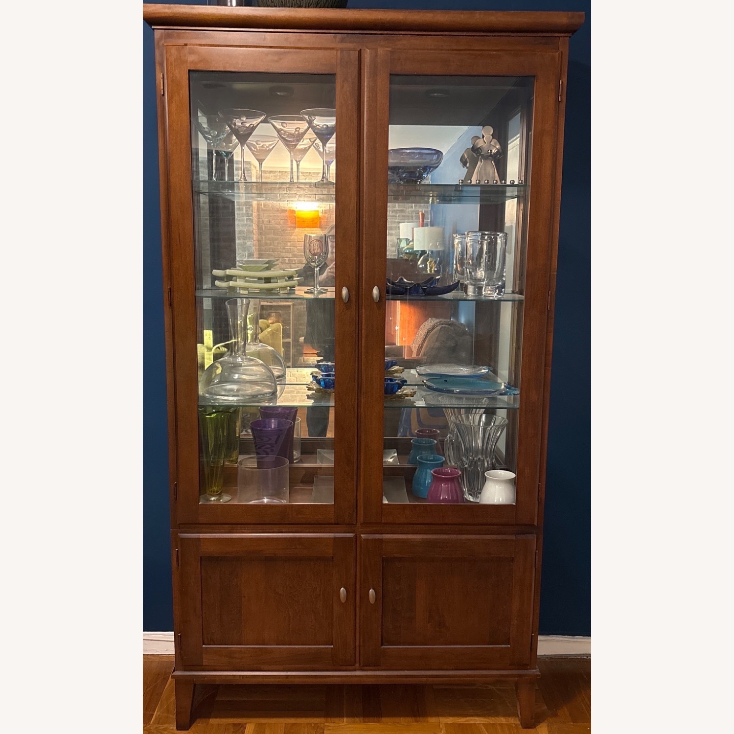 Ethan Allen Curio Cabinet - image-1
