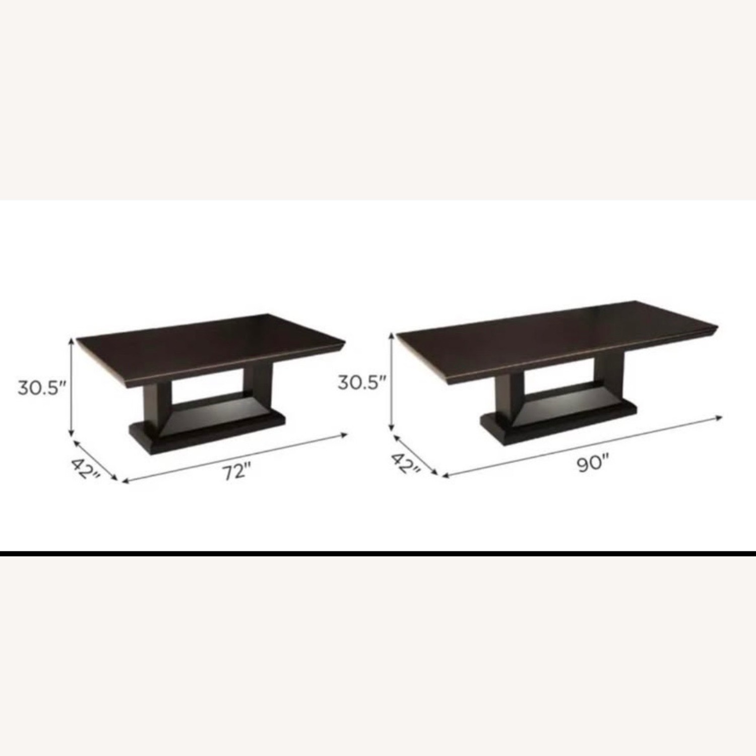 Raymour & Flanigan Callister Dark Brown Wood Dining Table - image-6