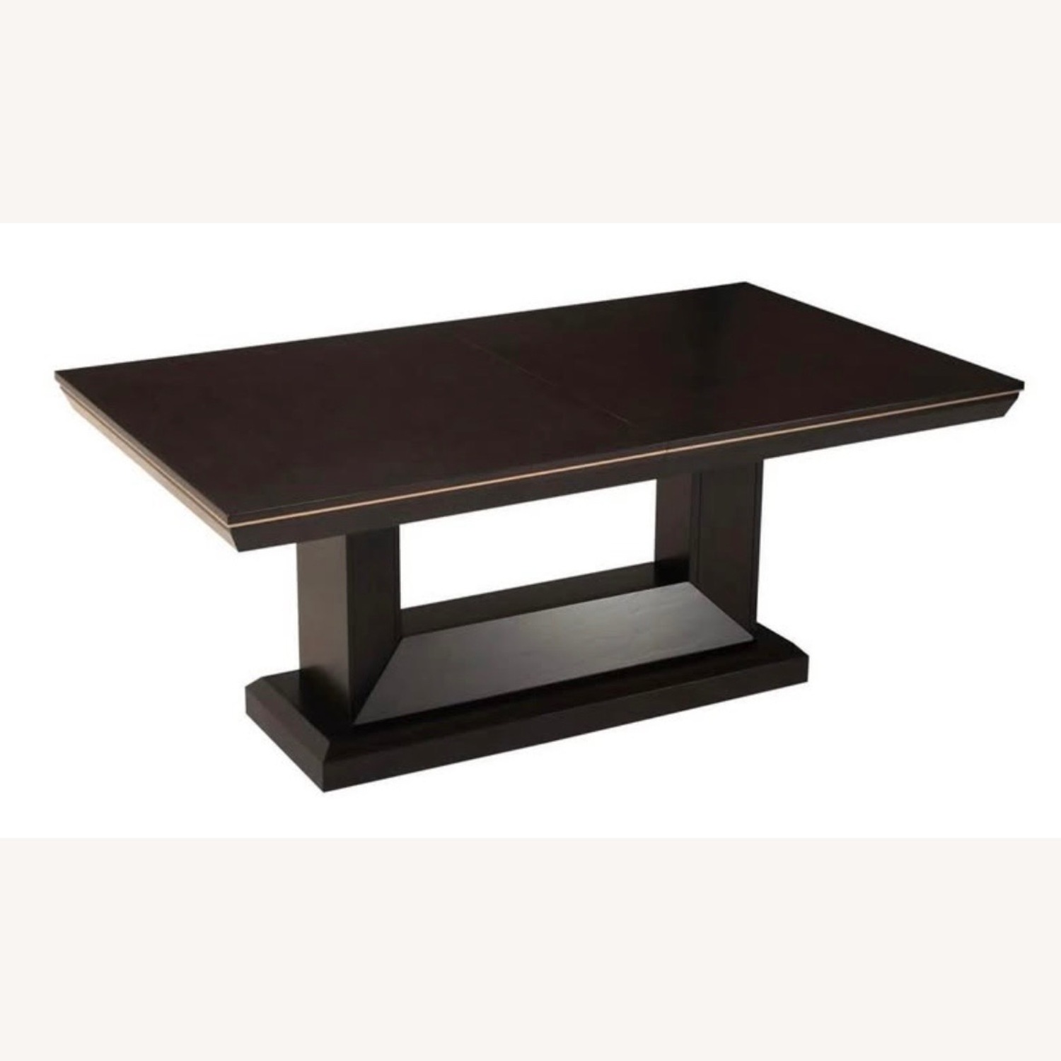 Raymour & Flanigan Callister Dark Brown Wood Dining Table - image-1