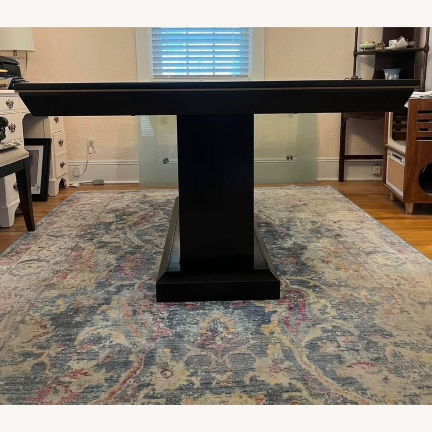 Raymour & Flanigan Callister Dark Brown Wood Dining Table - image-3