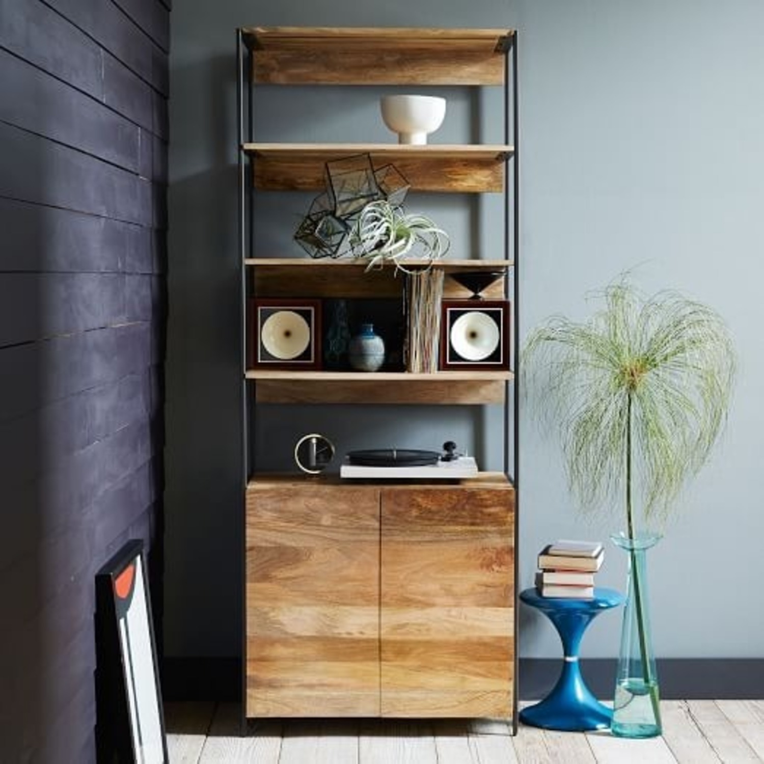 West Elm Industrial Modular Open & Closed Storage - image-4