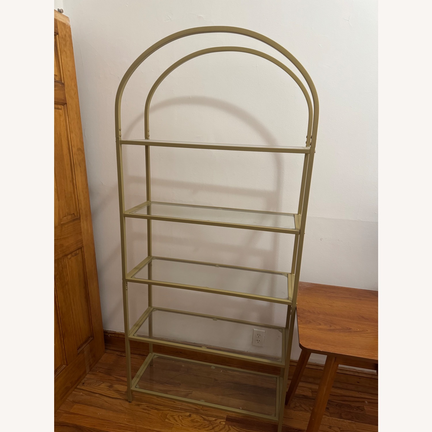 Wayfair Kelly Clarkson Home Gold Glass Bookcase - image-3