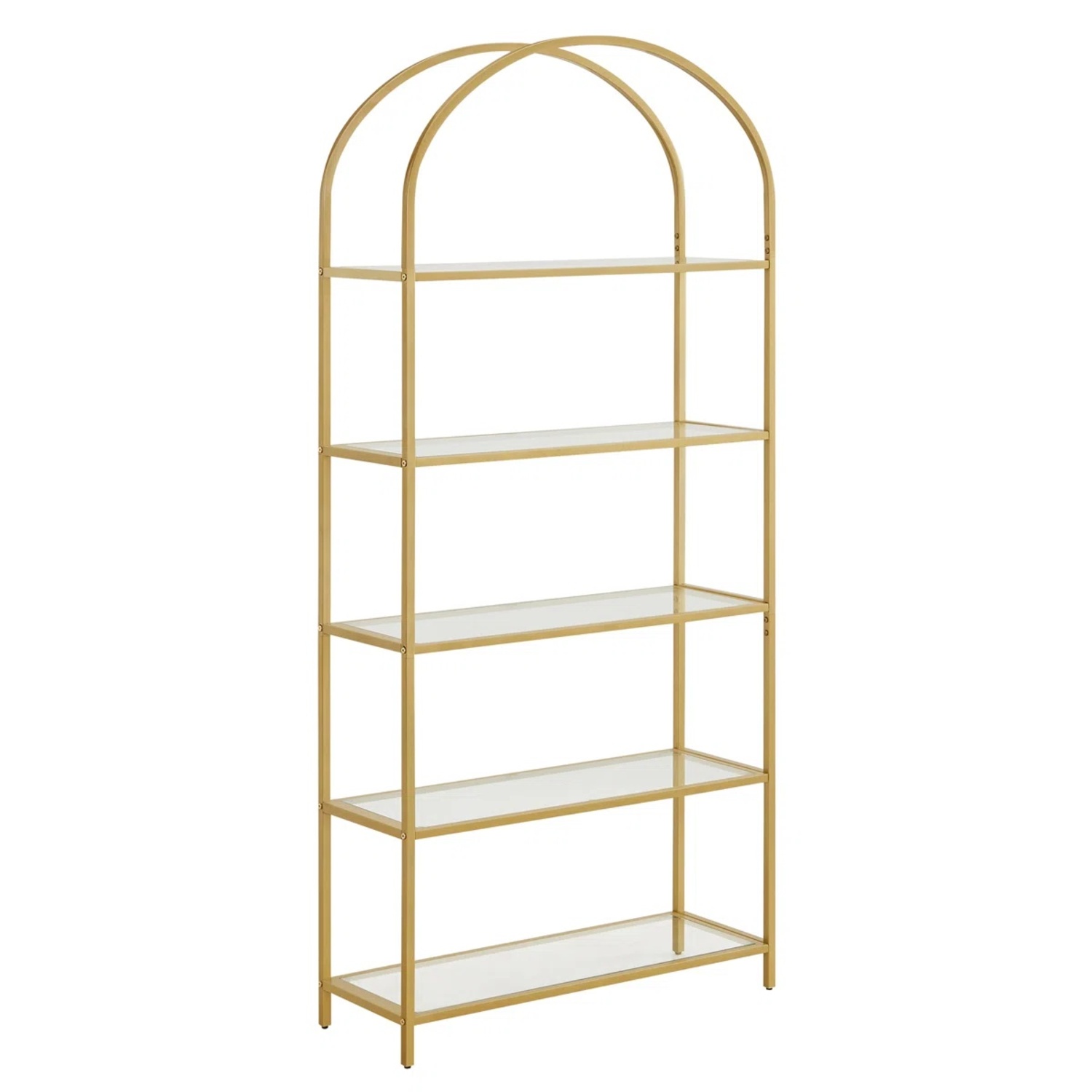 Wayfair Kelly Clarkson Home Gold Glass Bookcase - image-4