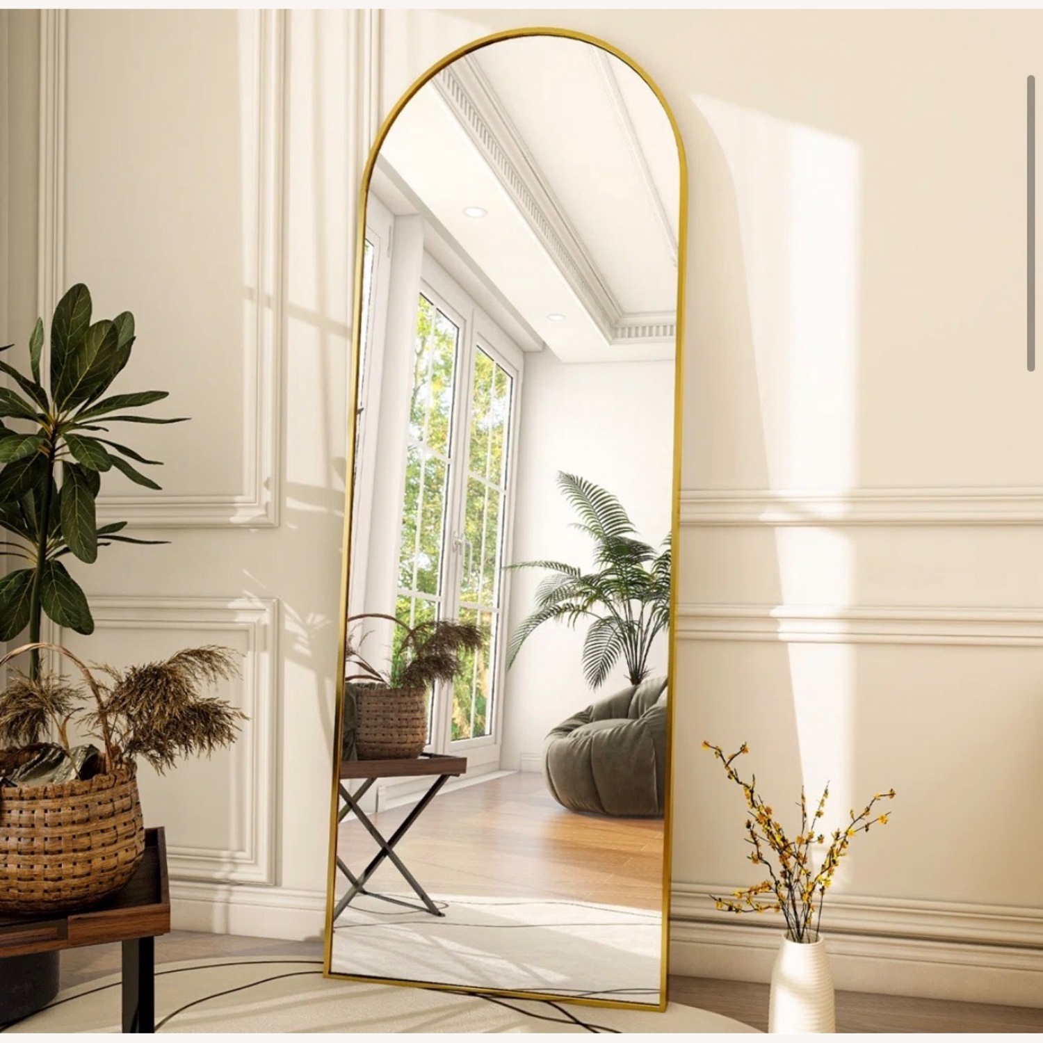Wayfair Gold Mirrored Glass Floor Mirror - image-2
