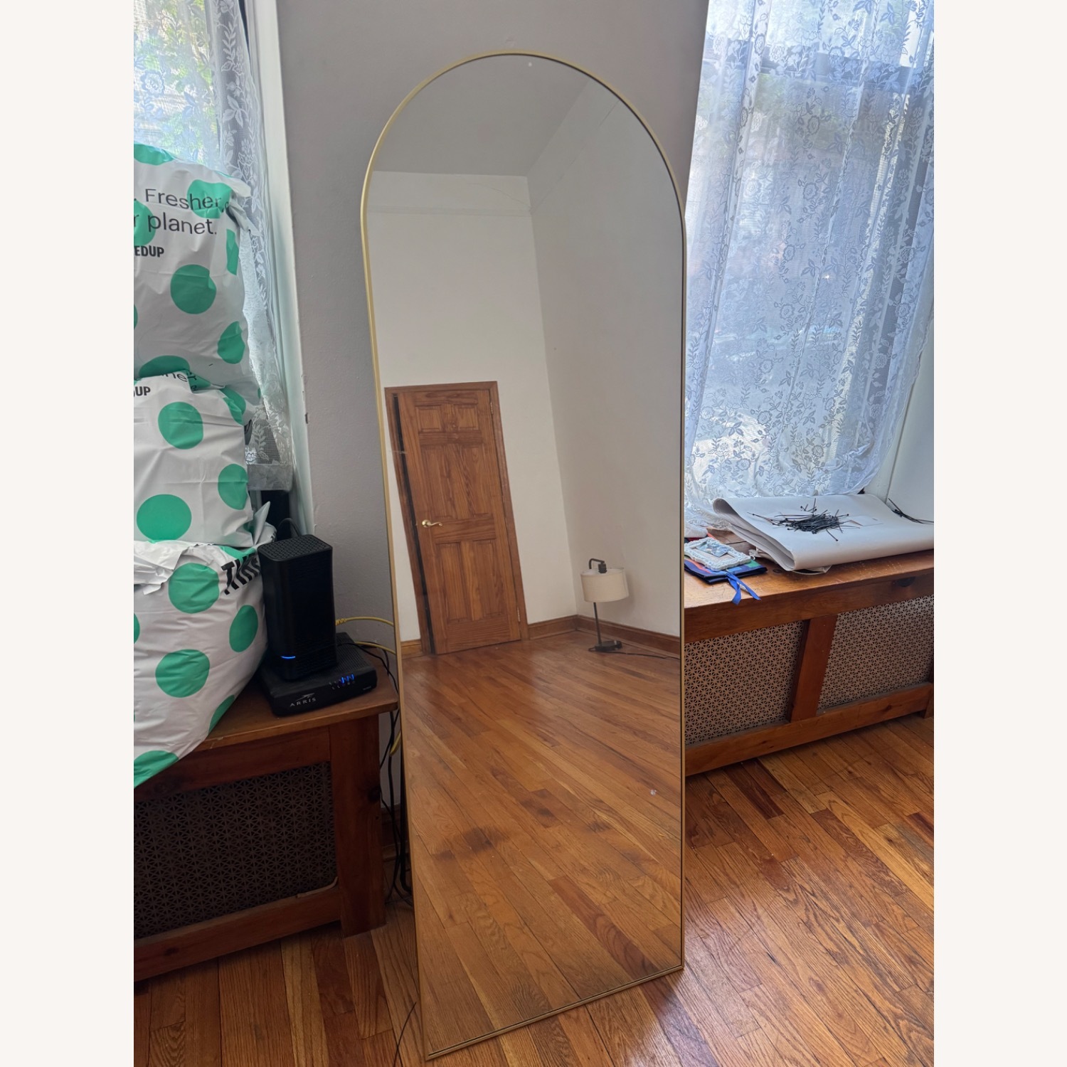 Wayfair Gold Mirrored Glass Floor Mirror - image-4