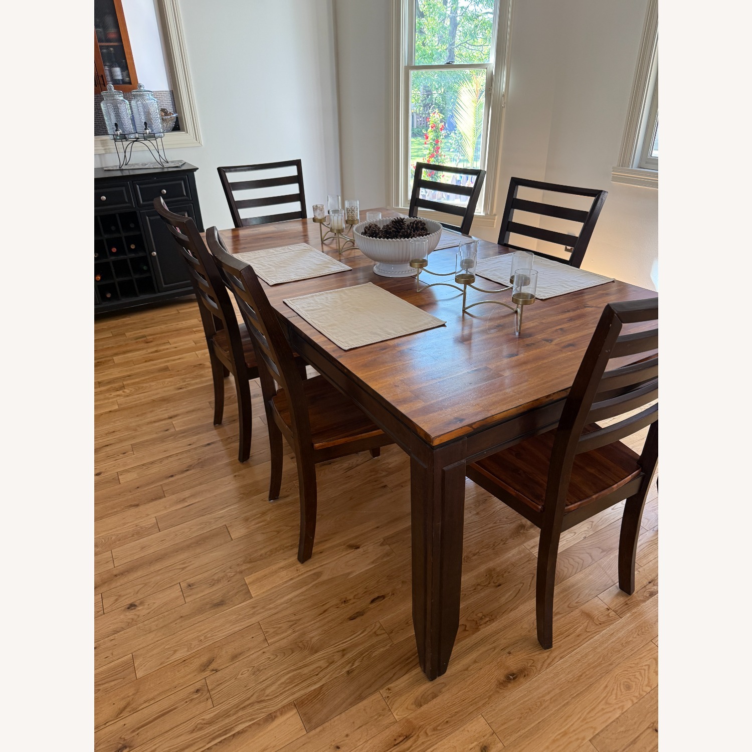 Solid Wood Dining Table and 6 Chairs - image-1
