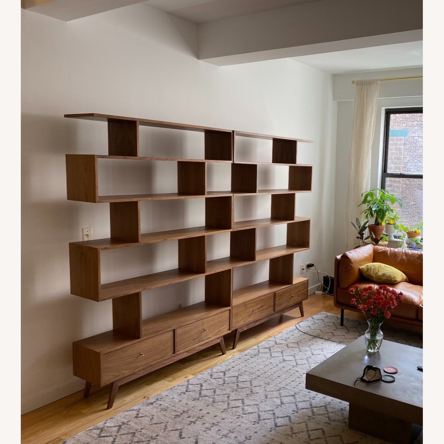 Midcentury Style "Staggered" Bookcase - image-1