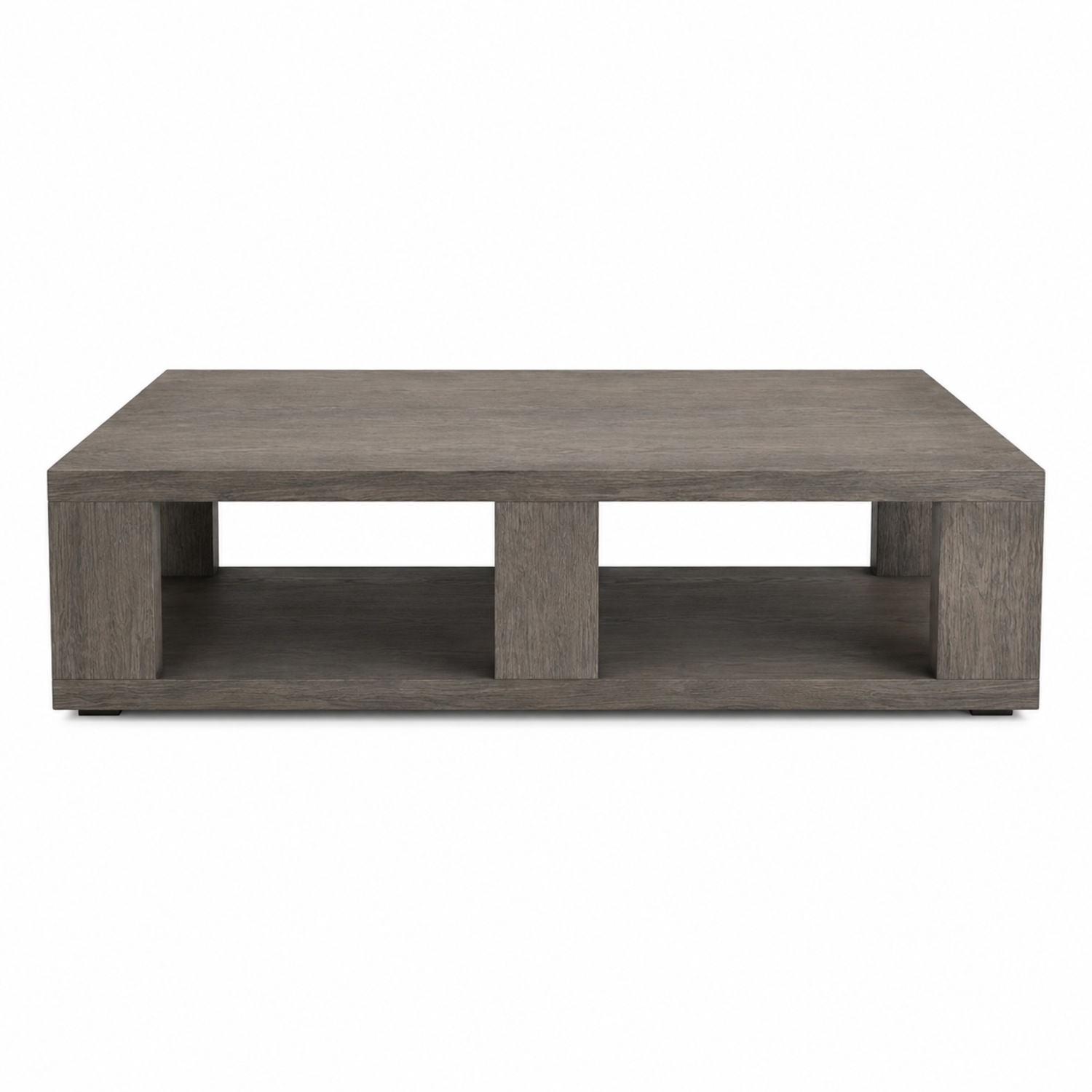 Restoration Hardware Hayes Light Gray Wood Coffee Table - image-4