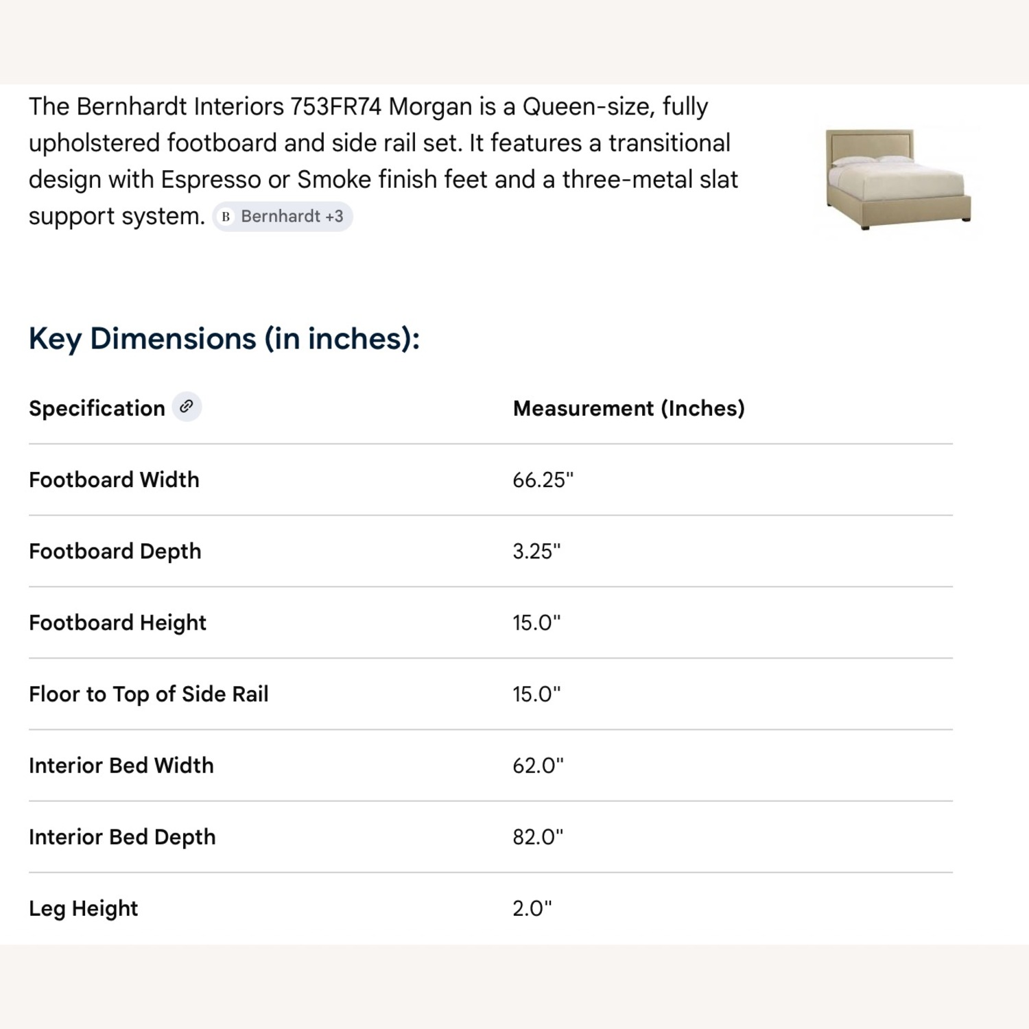 Bernhardt Furniture Dark Brown Fabric Queen Bed - image-17