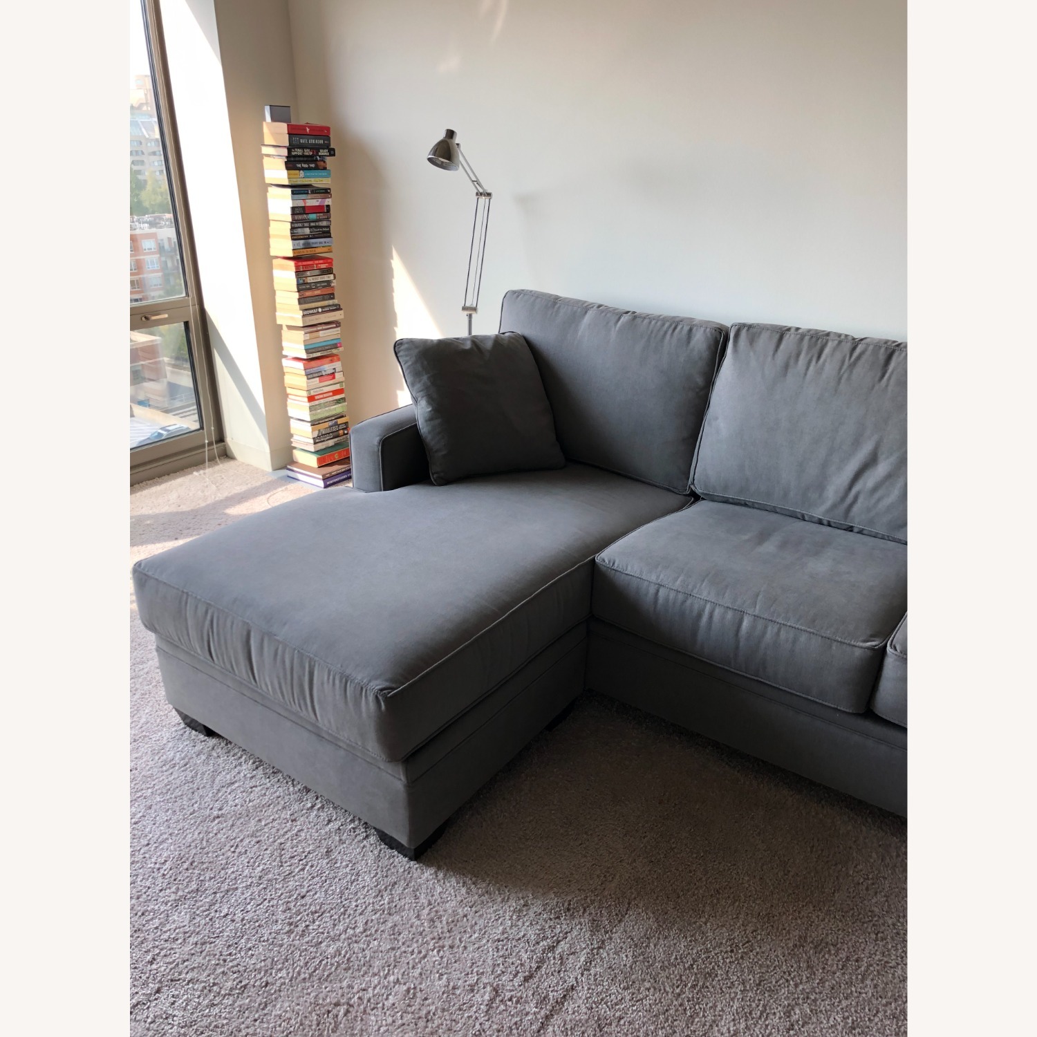 Roy's Furniture Dark Gray 2 Piece Sectional - image-3
