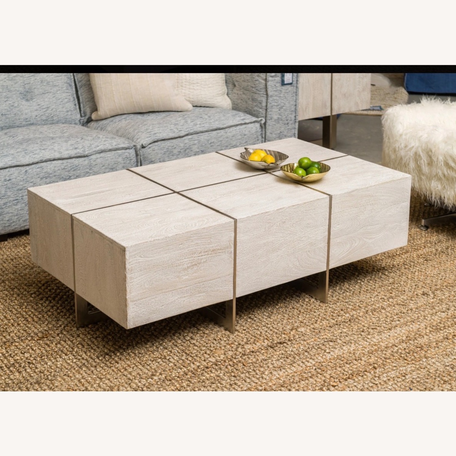 Value City Furniture White Coffee Table - image-1