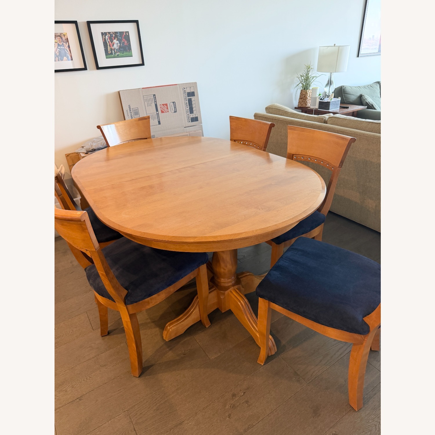 Canadel Light Brown Wood Dining Table & 6 Chairs - image-2