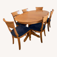 Canadel Light Brown Wood Dining Table & 6 Chairs