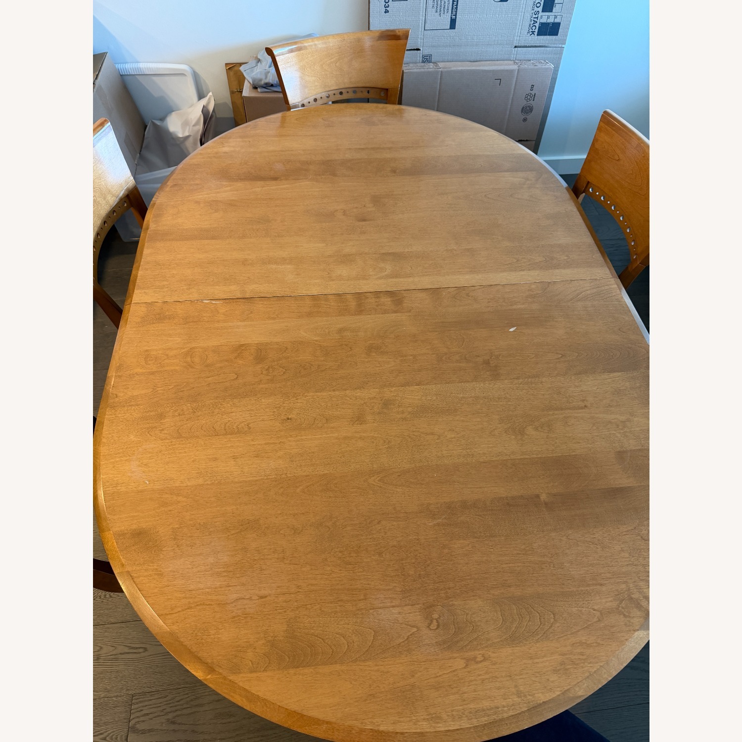 Canadel Light Brown Wood Dining Table & 6 Chairs - image-5