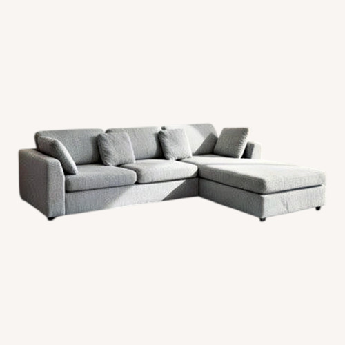 Used Wayfair Light Gray Fabric 2 Piece Sectional for sale on AptDeco