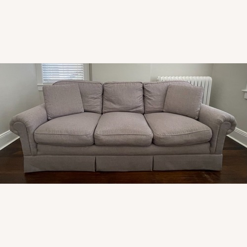 Used Custom Calico Corners Dark Gray Fabric Sofa for sale on AptDeco