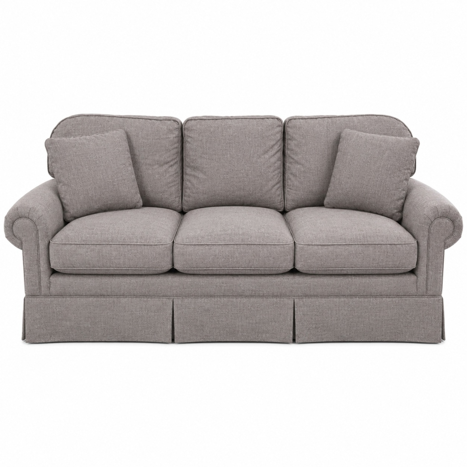 Custom Calico Corners Dark Gray Fabric Sofa - image-5
