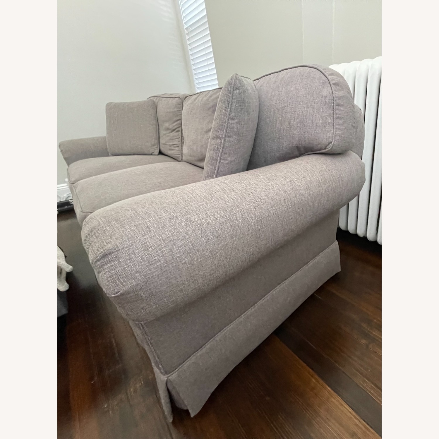 Custom Calico Corners Dark Gray Fabric Sofa - image-3