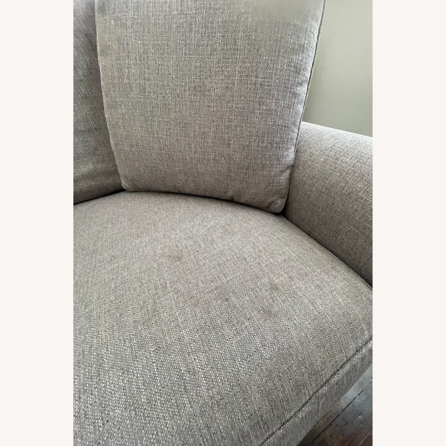 Custom Calico Corners Dark Gray Fabric Sofa - image-4