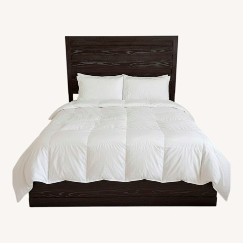 Used Dark Brown Wood Queen Bed Frame  for sale on AptDeco
