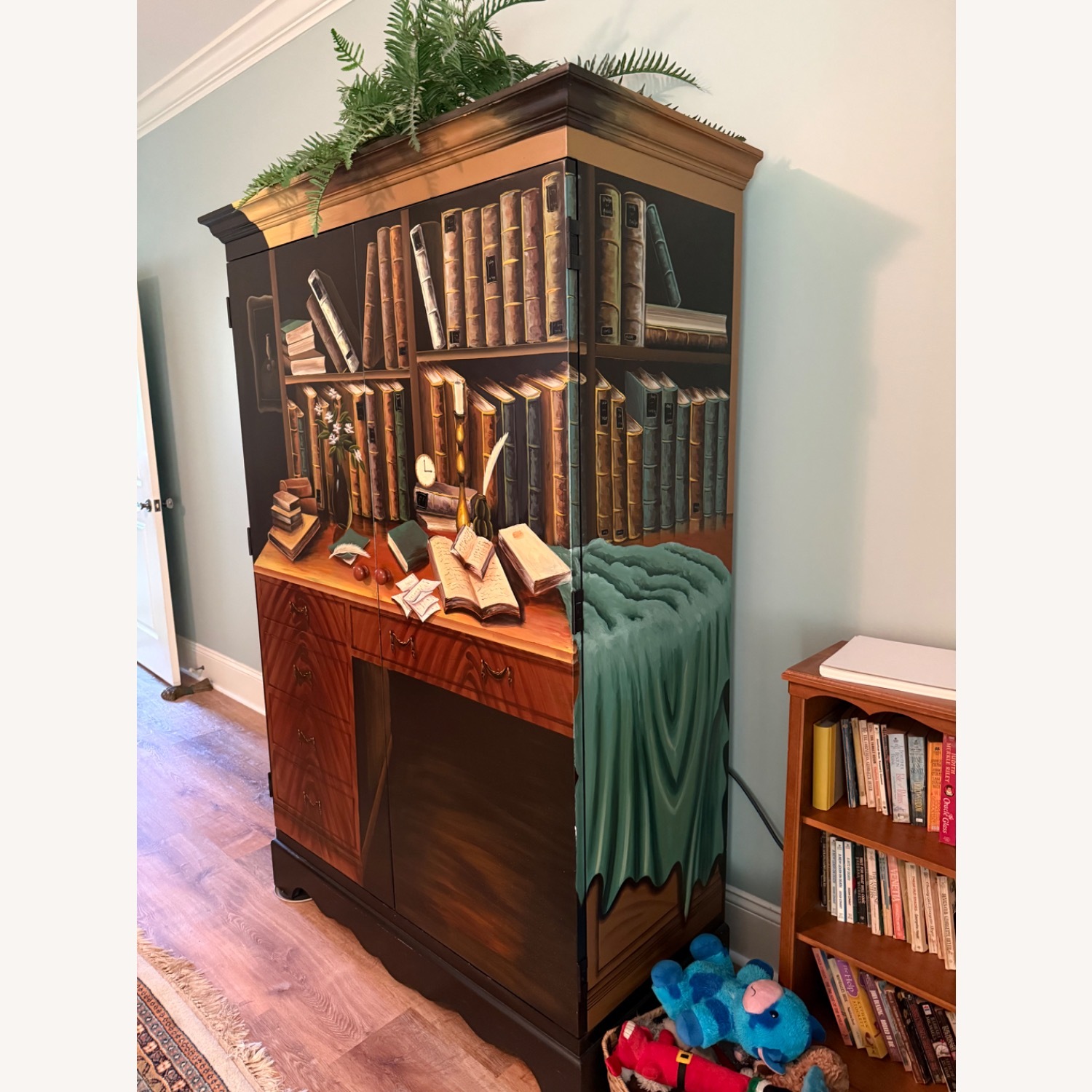 Hardwood Classic Trompe l’oeil Cabinet Storage  - image-1