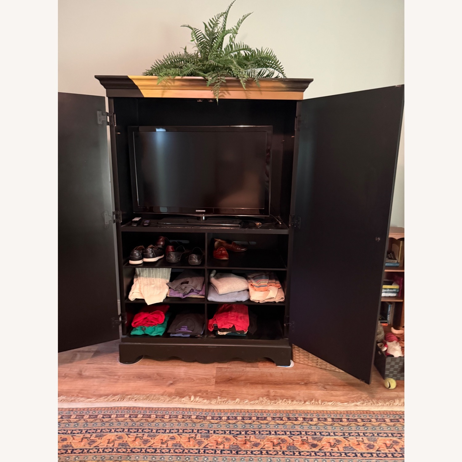 Hardwood Classic Trompe l’oeil Cabinet Storage  - image-3