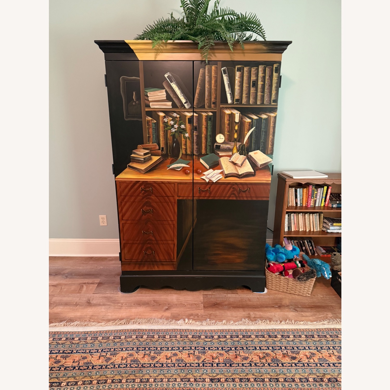 Hardwood Classic Trompe l’oeil Cabinet Storage  - image-2
