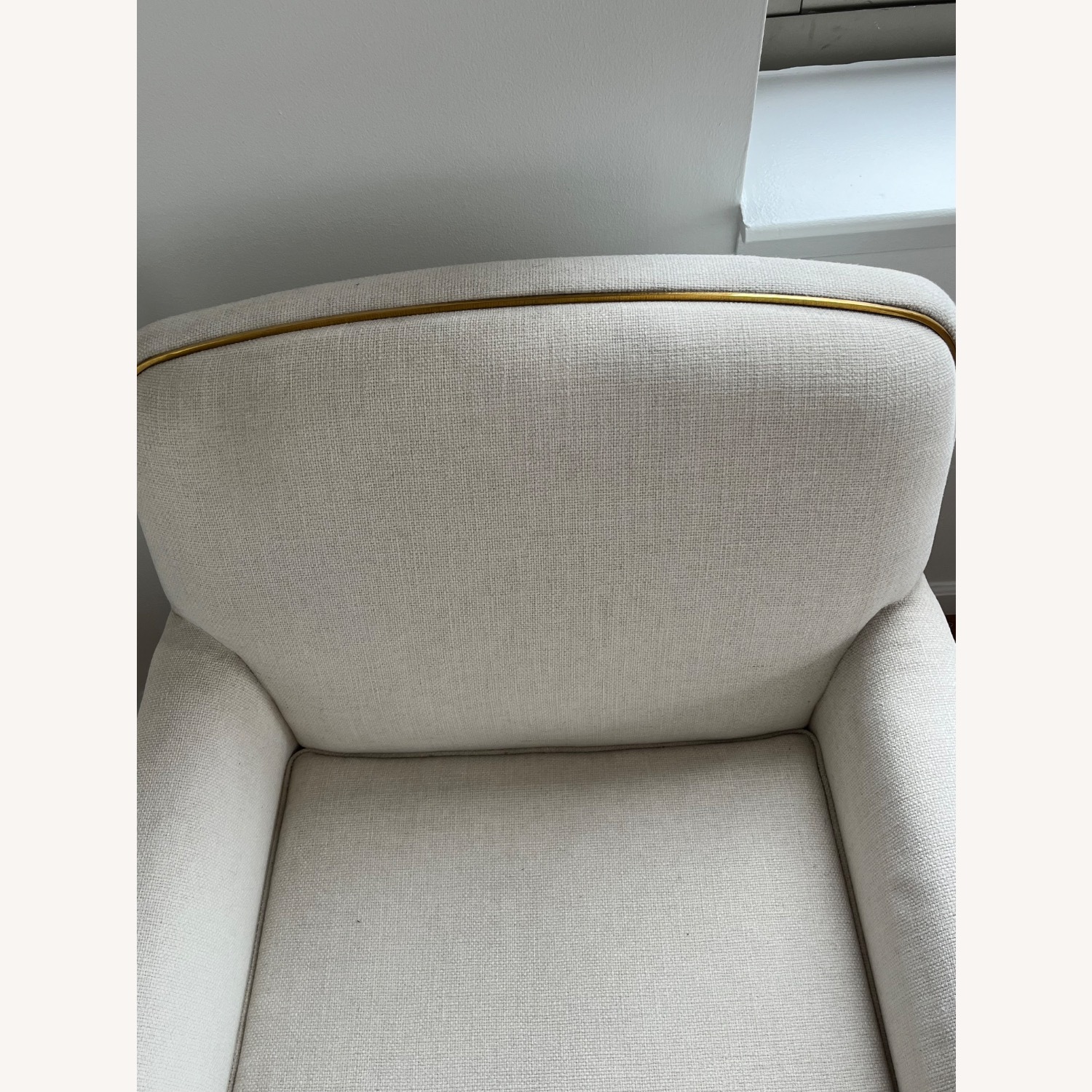 CB2 Halo White Fabric Armchair - image-4