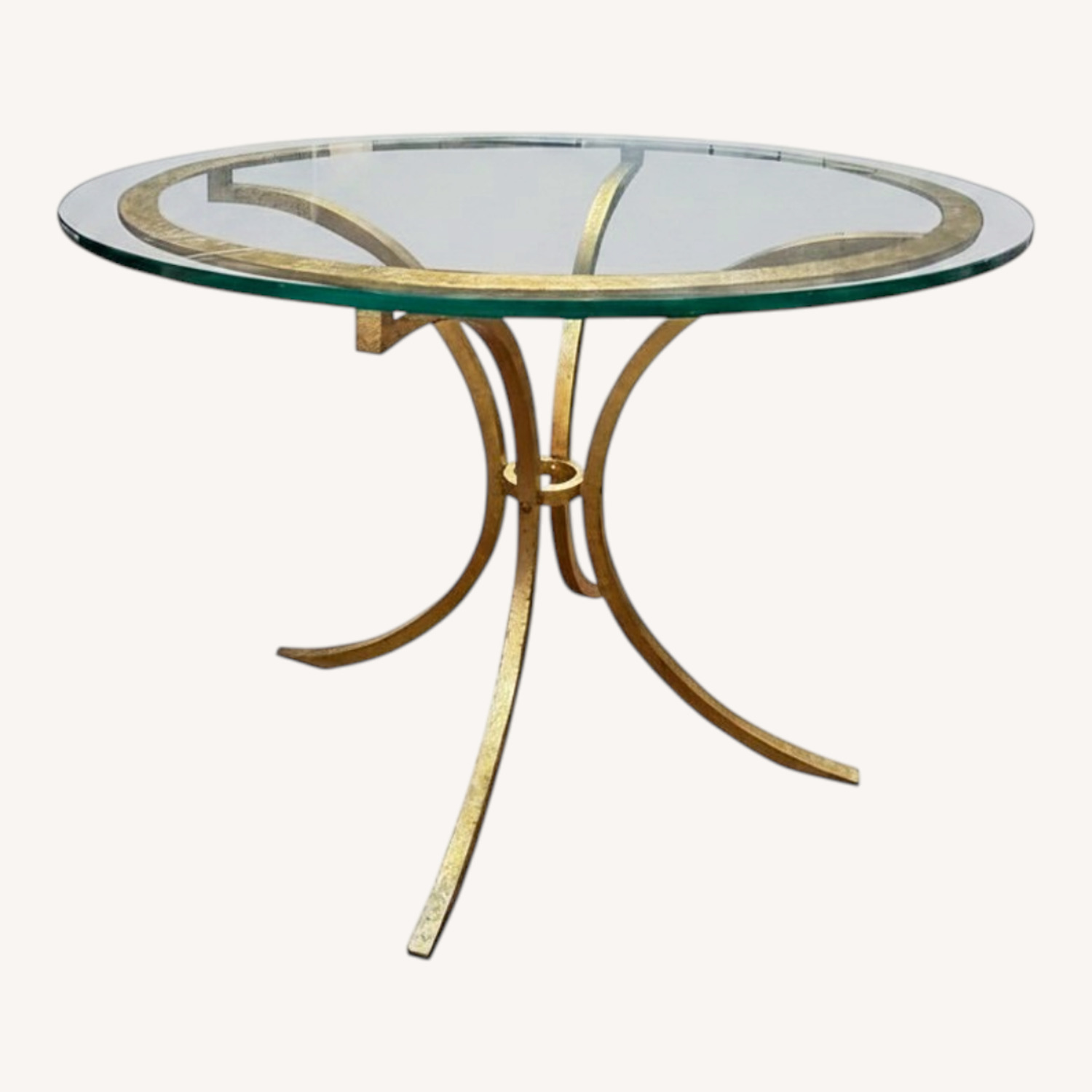 Gilt Round Iron Table By Roger Thibler - image-0