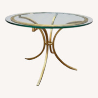 Gilt Round Iron Table By Roger Thibler