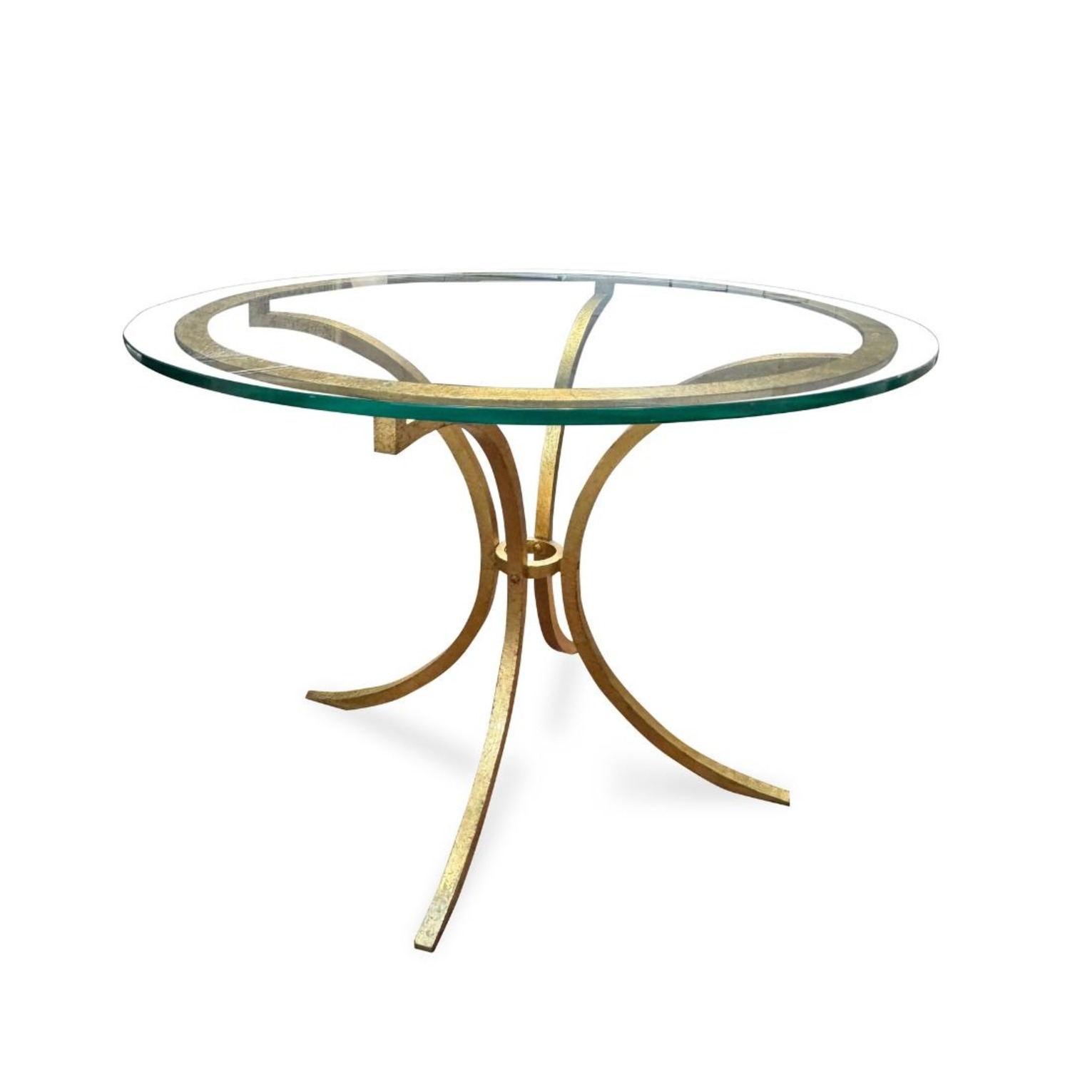 Gilt Round Iron Table By Roger Thibler - image-1