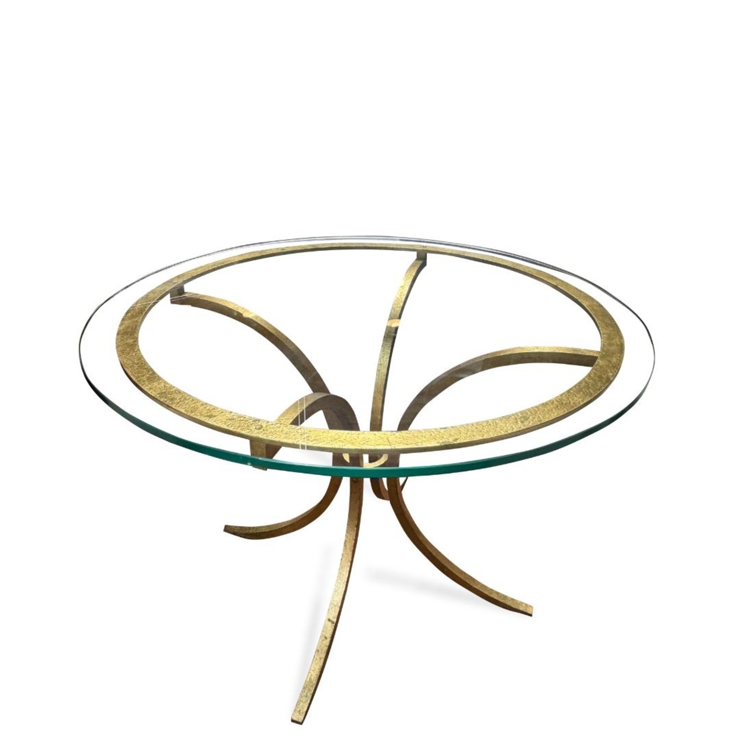 Gilt Round Iron Table By Roger Thibler - image-5
