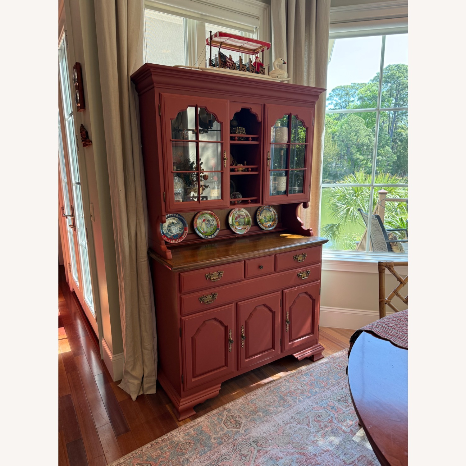 Cottage core vintage Wood Sideboard - image-1
