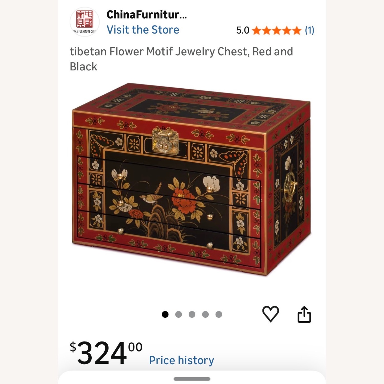 China Furniture & Arts Jewelry Box with Lock - image-2