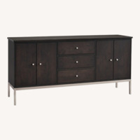 Room & Board Linear Credenza Charcoal Maple