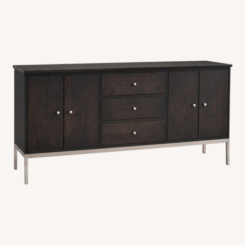 Used Room & Board Linear Credenza Charcoal Maple for sale on AptDeco
