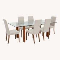 Calligaris Natural Glass Dining Set